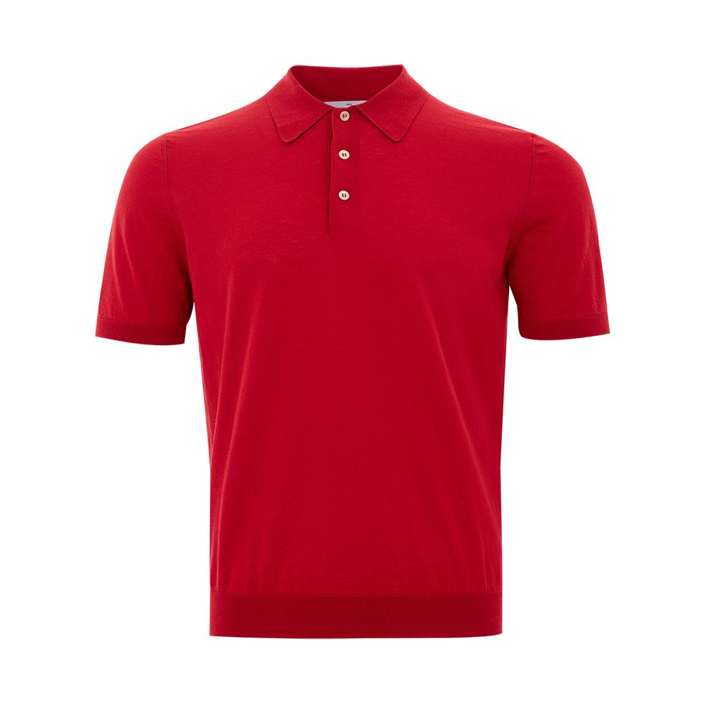 Gran Sasso Elegant Italian Cotton Polo Shirt in Vibrant Red -   -  Gran Sasso.
