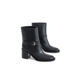 Burberry Black Leather Boot -   -  Burberry.