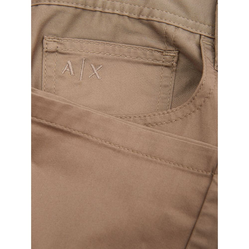 Armani Exchange Brown Cotton Pant -   -  Armani Exchange.