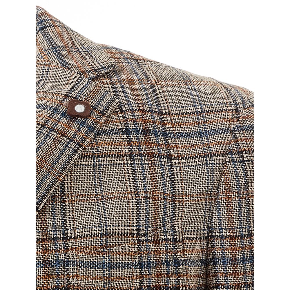 Lardini Elegant Multicolor Linen Jacket -   -  Lardini.