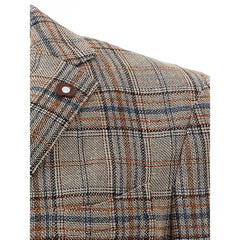 Lardini Elegant Multicolor Linen Jacket -   -  Lardini.