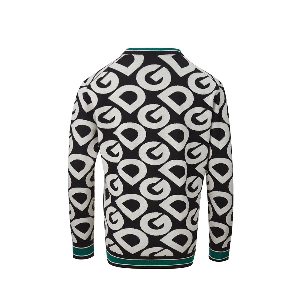 Dolce & Gabbana Elegant Black Cotton Sweater for Sophisticated Style -   -  Dolce & Gabbana.