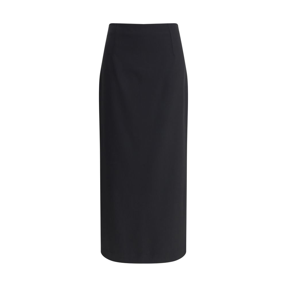 Lardini Virgin Wool Midi Skirt -   -  Lardini.