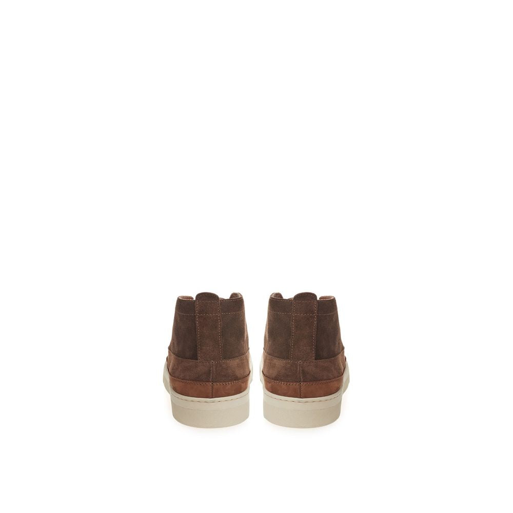 Lardini Elegant Suede Sneakers in Rich Brown -   -  Lardini.