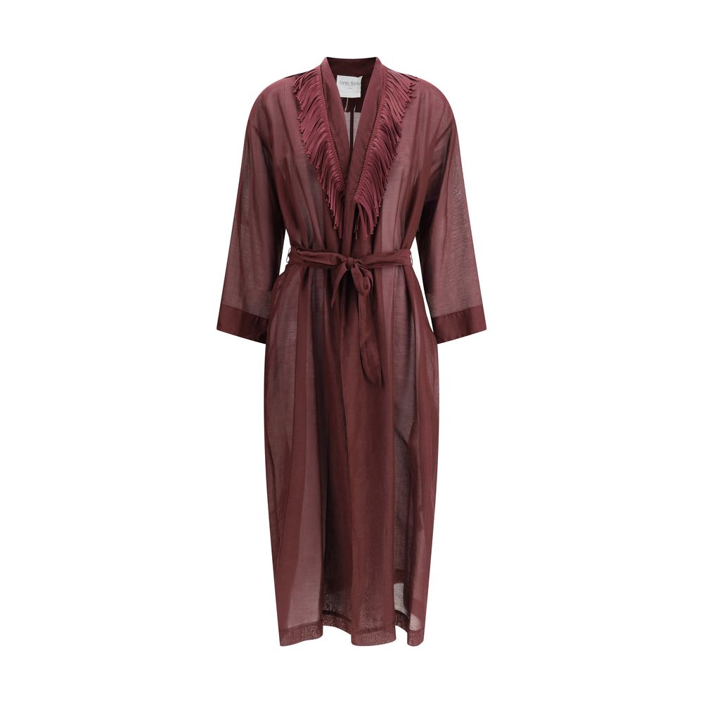Forte_Forte Fringed long Robe -   -  Forte_Forte.