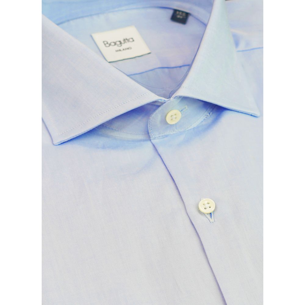 Bagutta Light Blue Cotton Men Shirt -   -  Bagutta.
