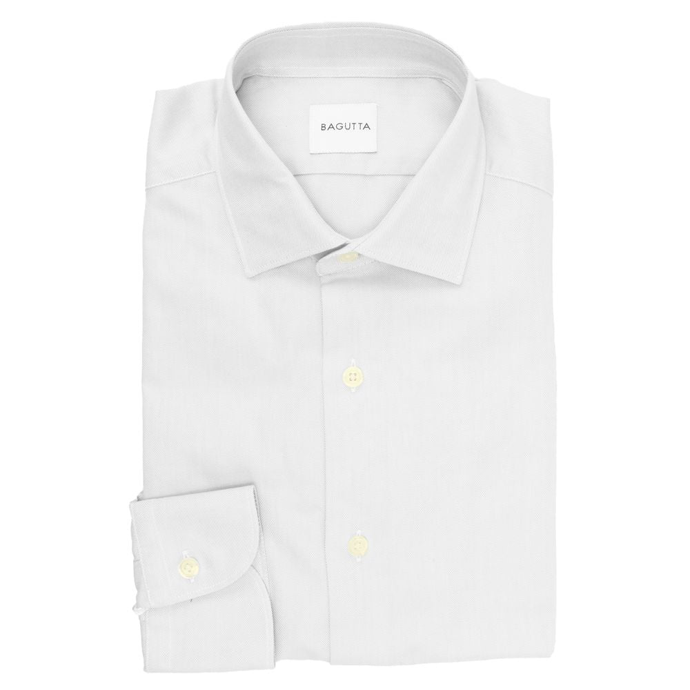 Bagutta White Cotton Men Shirt -   -  Bagutta.