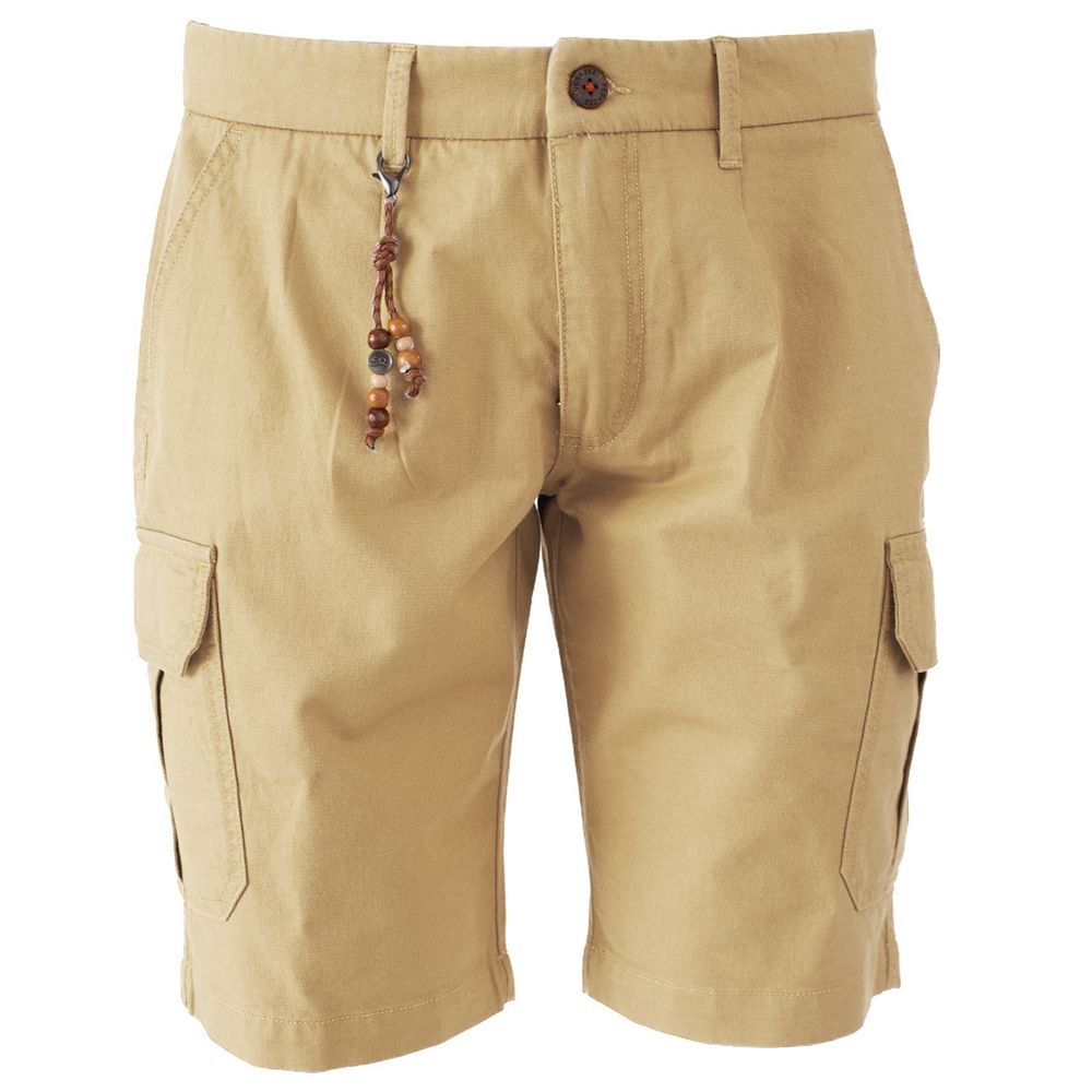 Yes Zee Beige Cotton Short -   -  Yes Zee.