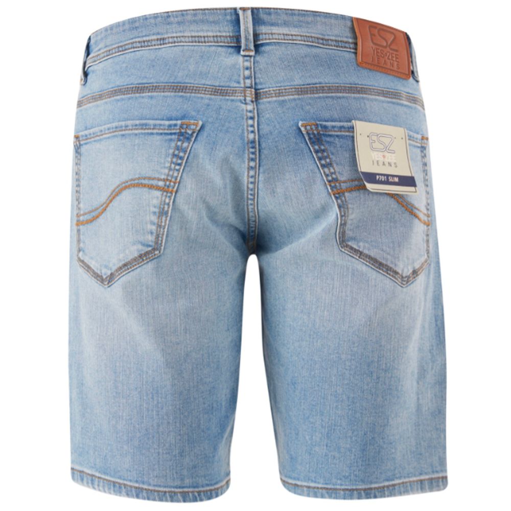 Yes Zee Light Blue Cotton Men Bermuda Short -   -  Yes Zee.