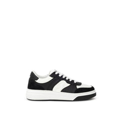 Dsquared² Black And White Leather Sneaker -   -  Dsquared².