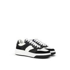 Dsquared² Black And White Leather Sneaker -   -  Dsquared².