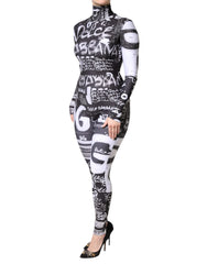 Dolce & Gabbana Black Logo Turtleneck Bodycon Jumpsuit Dress -   -  Dolce & Gabbana.