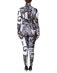 Dolce & Gabbana Black Logo Turtleneck Bodycon Jumpsuit Dress -   -  Dolce & Gabbana.