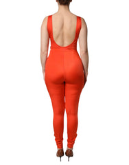 Dolce & Gabbana Orange Sleeveless Bodycon Jumpsuit Dress -   -  Dolce & Gabbana.