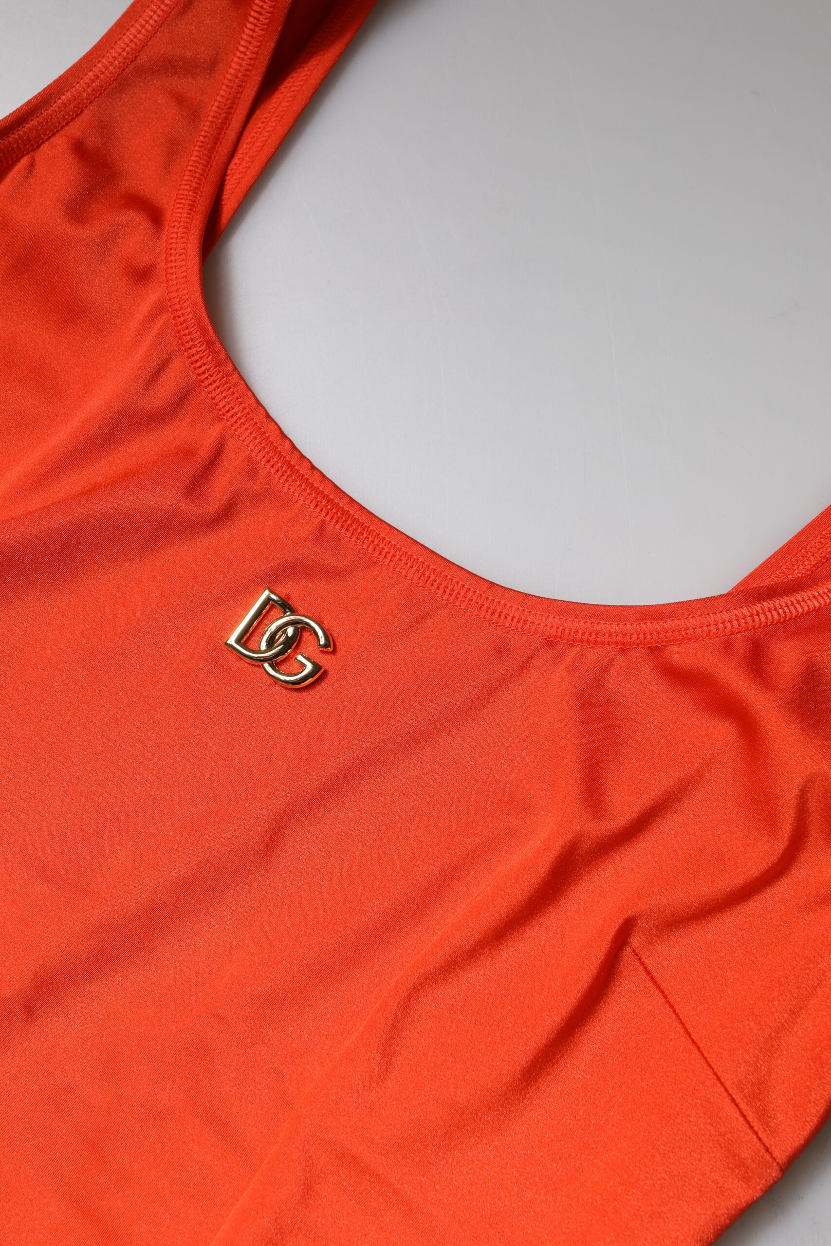 Dolce & Gabbana Orange Sleeveless Bodycon Jumpsuit Dress -   -  Dolce & Gabbana.