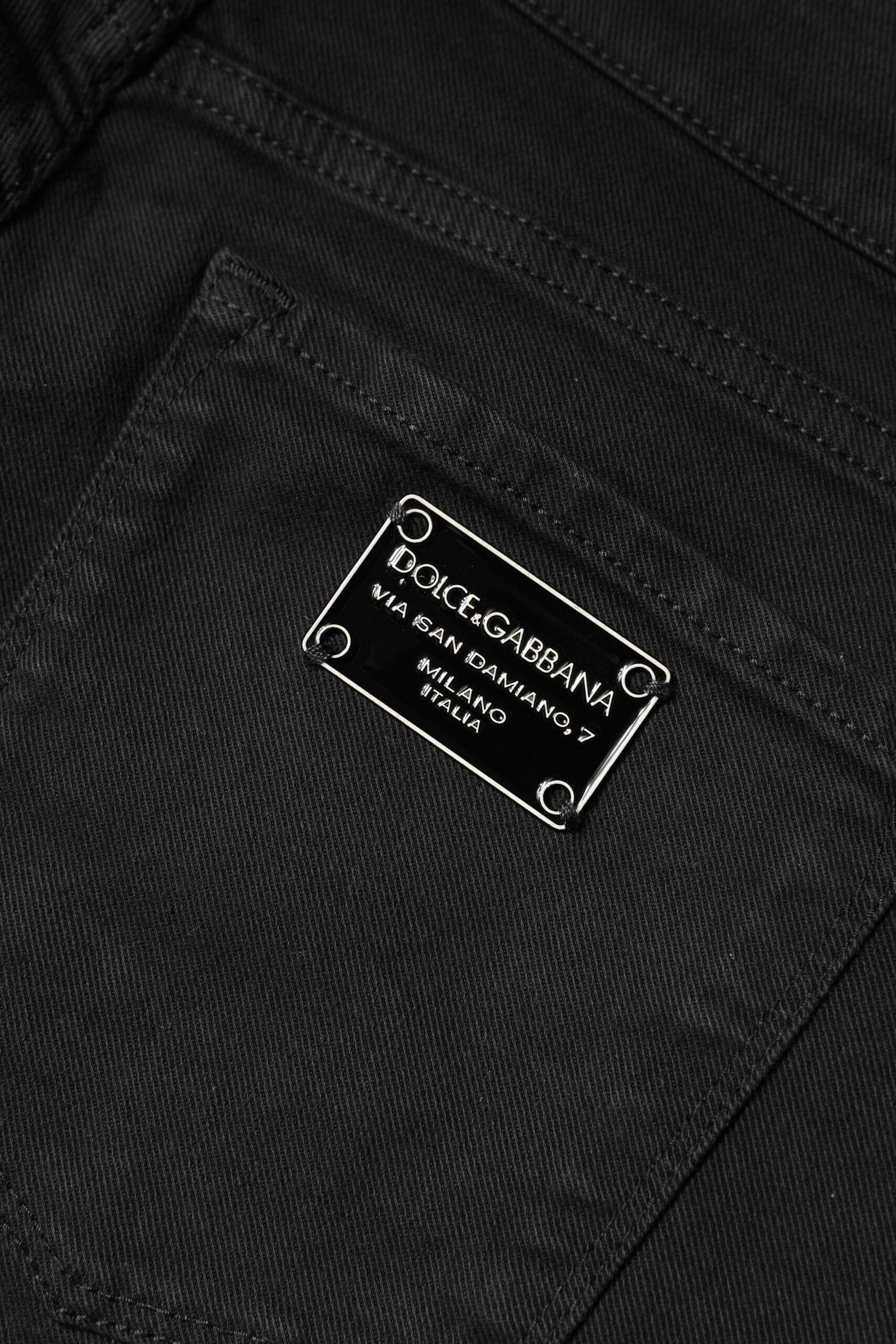 Dolce & Gabbana Black Cotton Mid Waisted Skinny Denim Jeans -   -  Dolce & Gabbana.