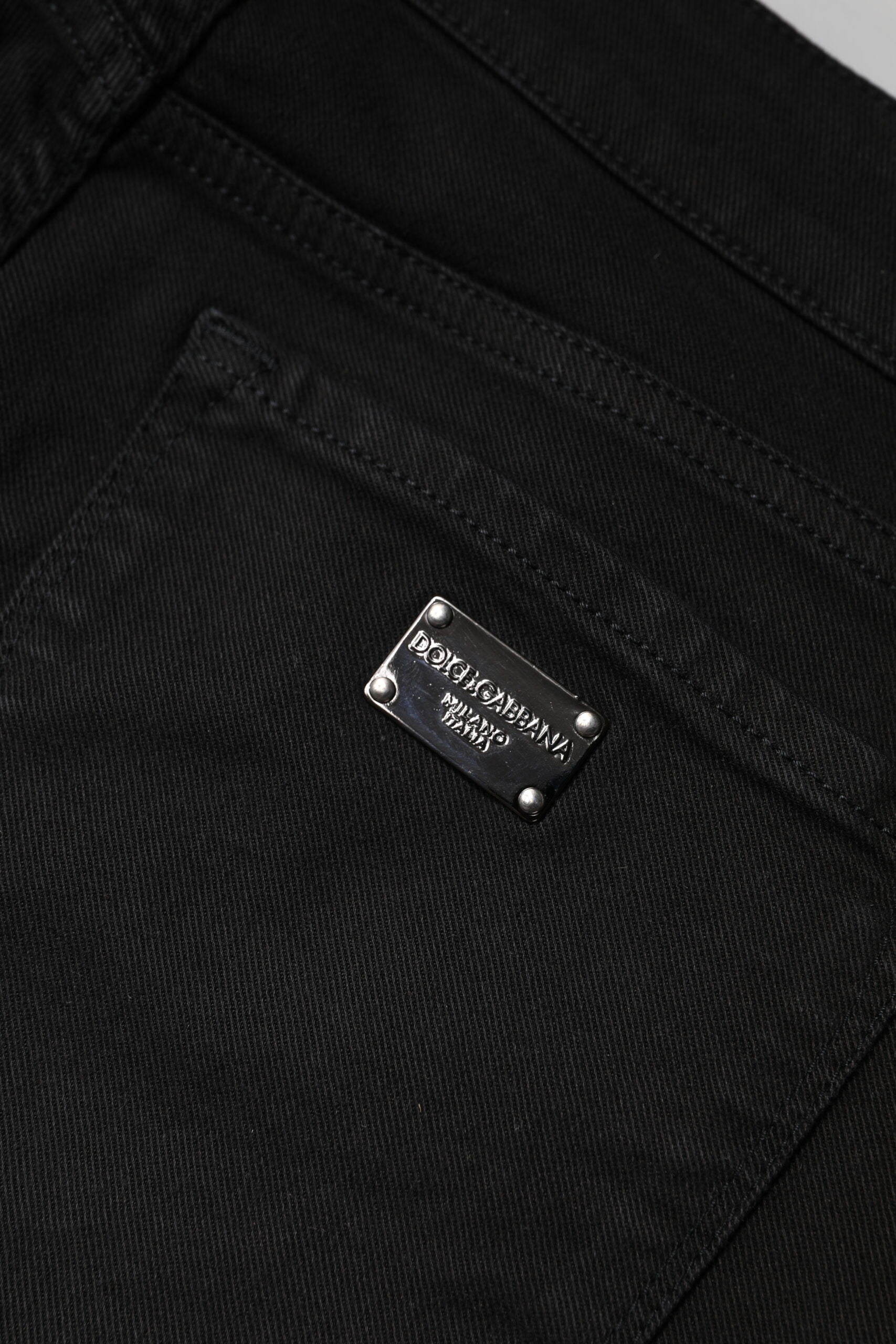 Dolce & Gabbana Black Cotton Mid Waisted Skinny Denim Jeans -   -  Dolce & Gabbana.