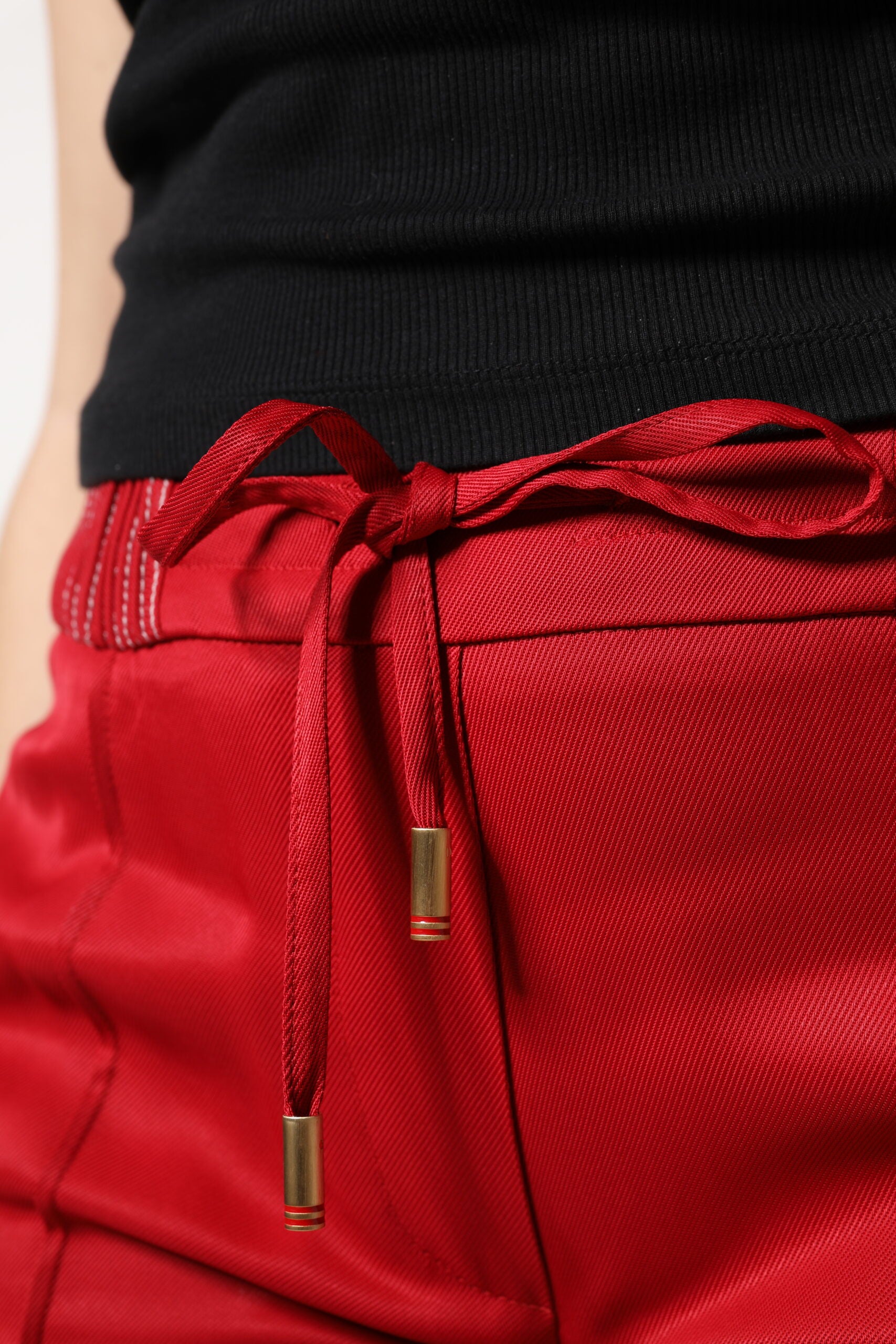 Dolce & Gabbana Red Viscose Straight Fit Pants -   -  Dolce & Gabbana.