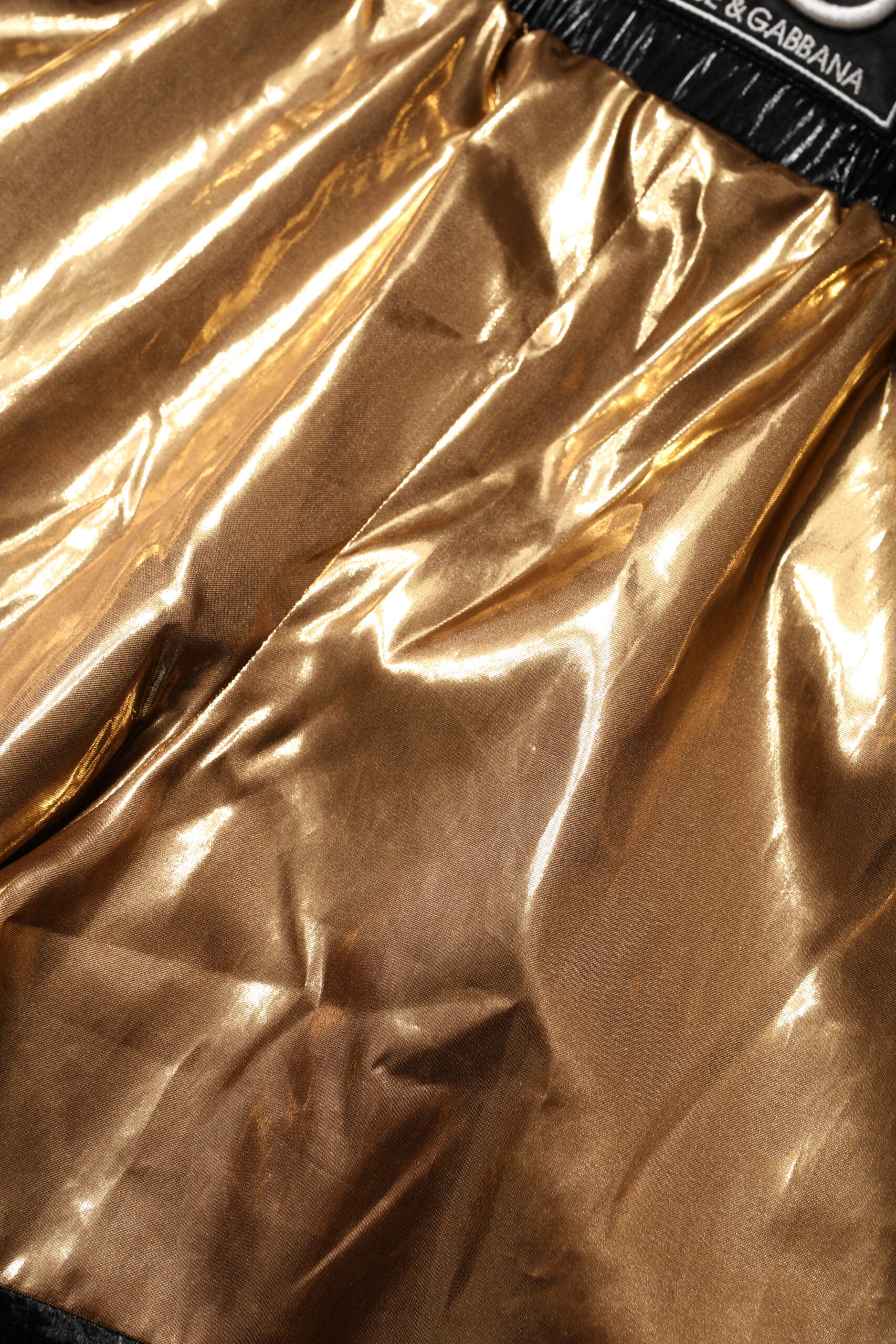 Dolce & Gabbana Metallic Gold High Waist Women Hotpants Short -   -  Dolce & Gabbana.