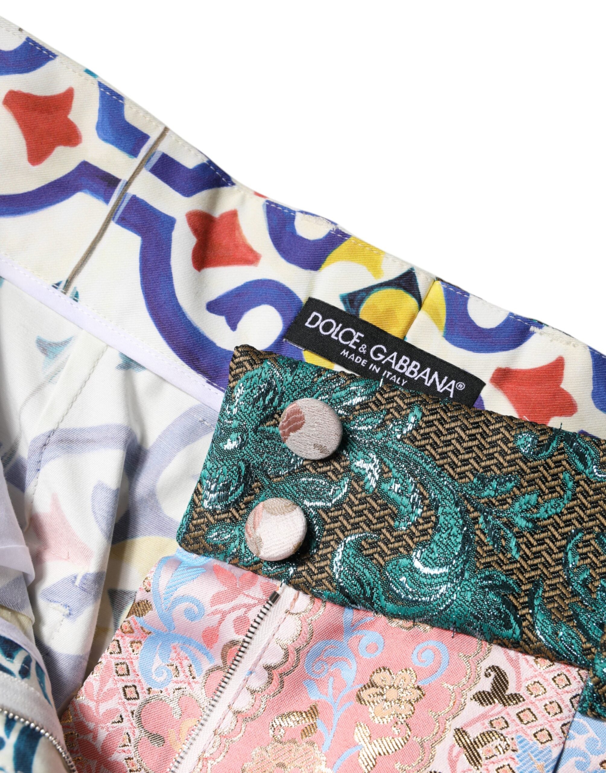 Dolce & Gabbana Multicolor Cotton Patchwork Hot Pants Shorts -   -  Dolce & Gabbana.