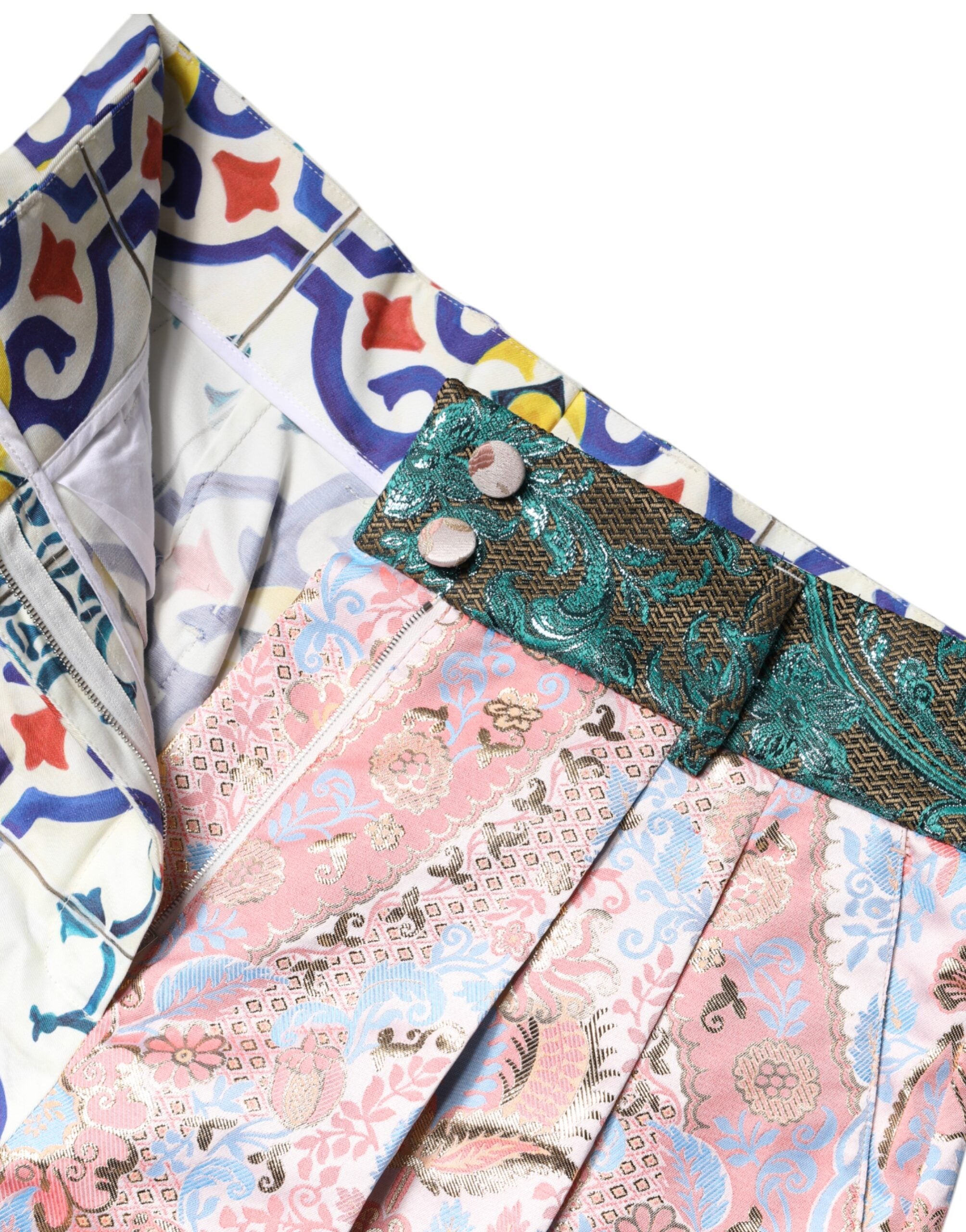 Dolce & Gabbana Multicolor Cotton Patchwork Hot Pants Shorts -   -  Dolce & Gabbana.