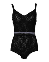 Dolce & Gabbana Black Lace Branded Elastic Lingerie Bodysuit Underwear -   -  Dolce & Gabbana.