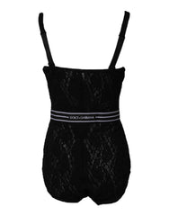 Dolce & Gabbana Black Lace Branded Elastic Lingerie Bodysuit Underwear -   -  Dolce & Gabbana.