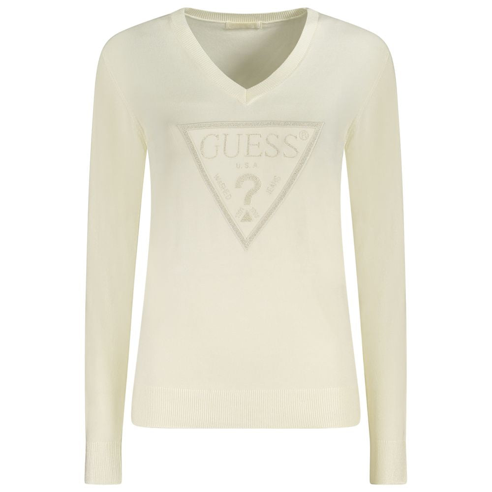 Guess Jeans White Viscose Sweater -   -  Guess Jeans.