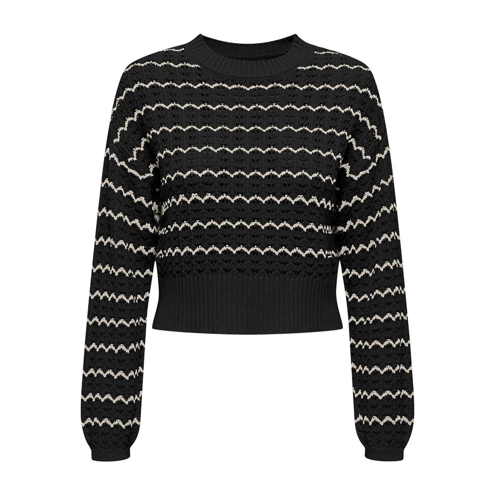 Only Black Cotton Sweater -   -  Only.