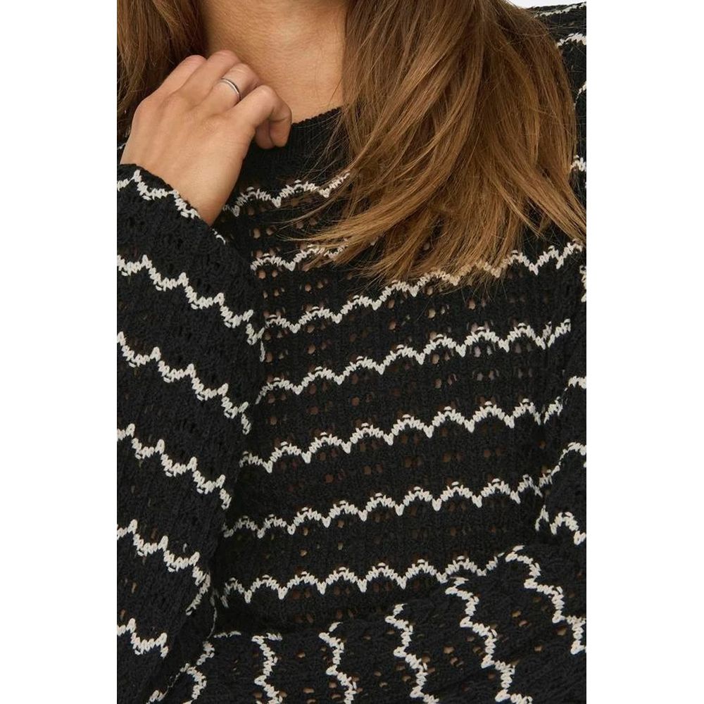 Only Black Cotton Sweater -   -  Only.