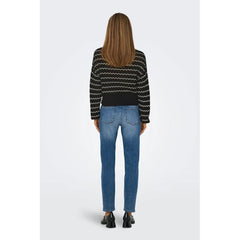 Only Black Cotton Sweater -   -  Only.