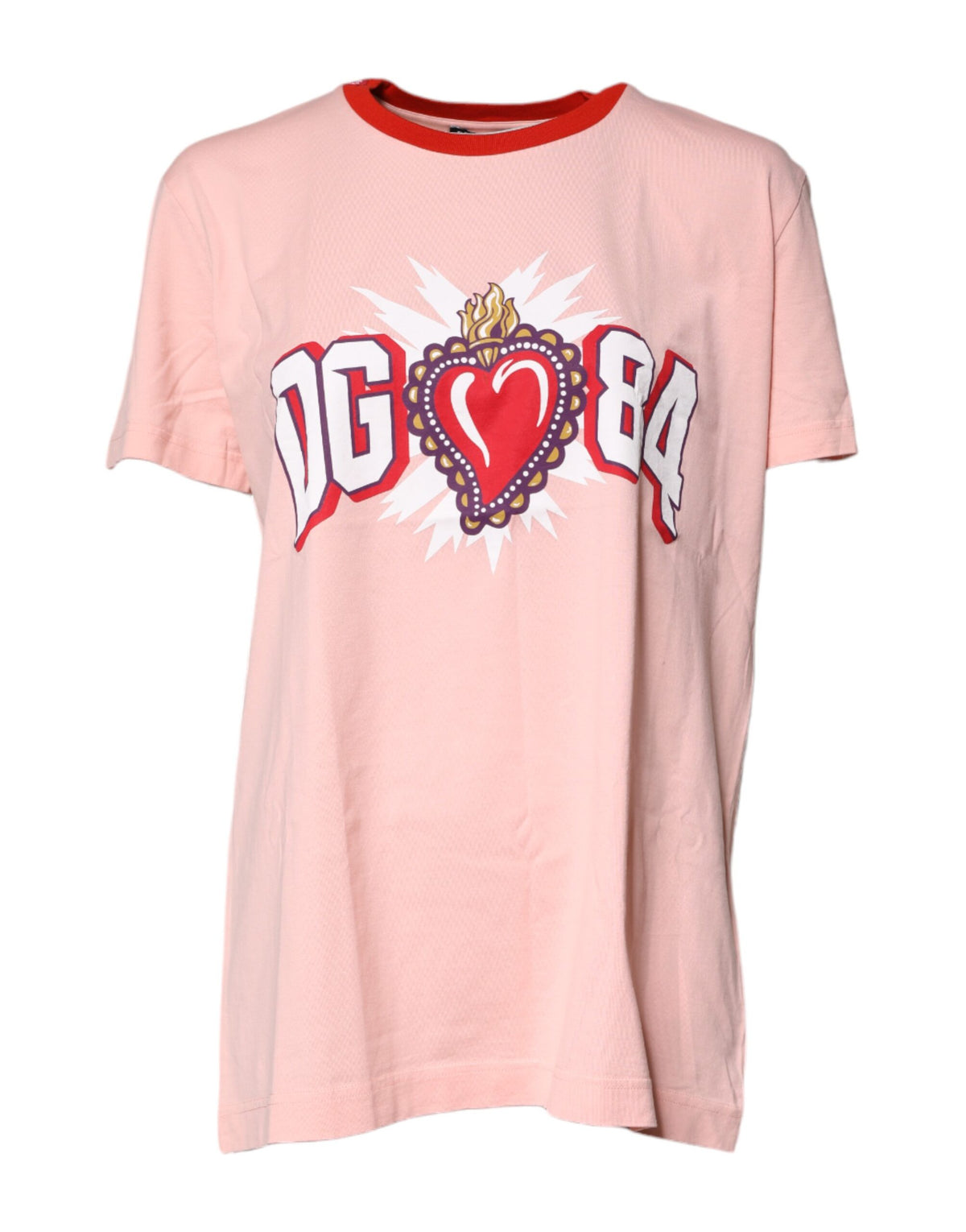 Dolce & Gabbana Pink D&G 84 Print Cotton Crew Neck T-shirt -   -  Dolce & Gabbana.