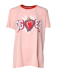 Dolce & Gabbana Pink D&G 84 Print Cotton Crew Neck T-shirt -   -  Dolce & Gabbana.