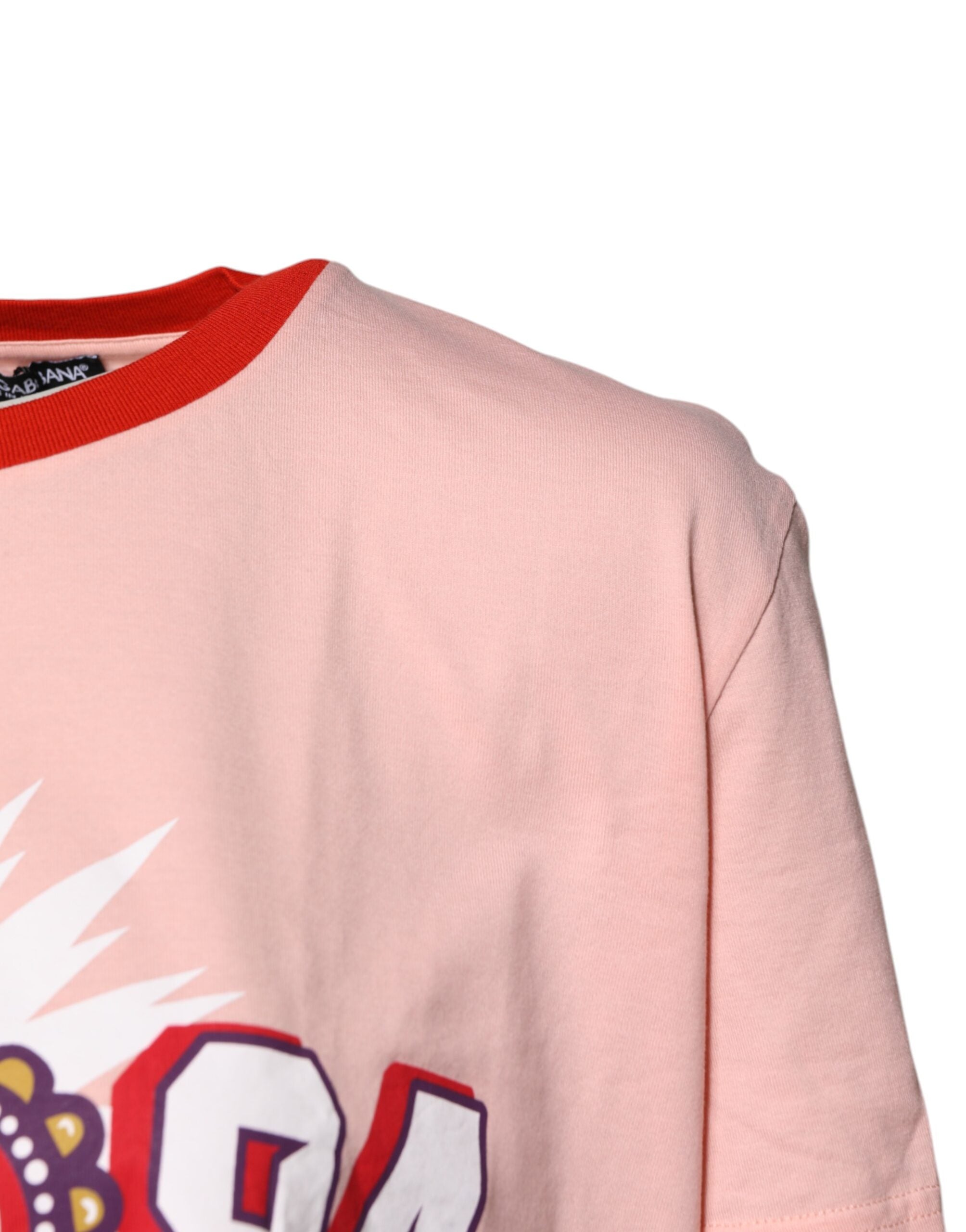 Dolce & Gabbana Pink D&G 84 Print Cotton Crew Neck T-shirt -   -  Dolce & Gabbana.