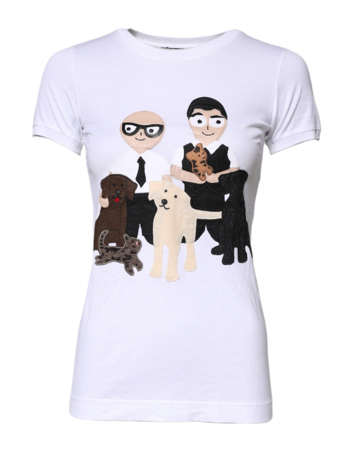 Dolce & Gabbana White Cotton #DGFAMILY Embroidery T-shirt -   -  Dolce & Gabbana.
