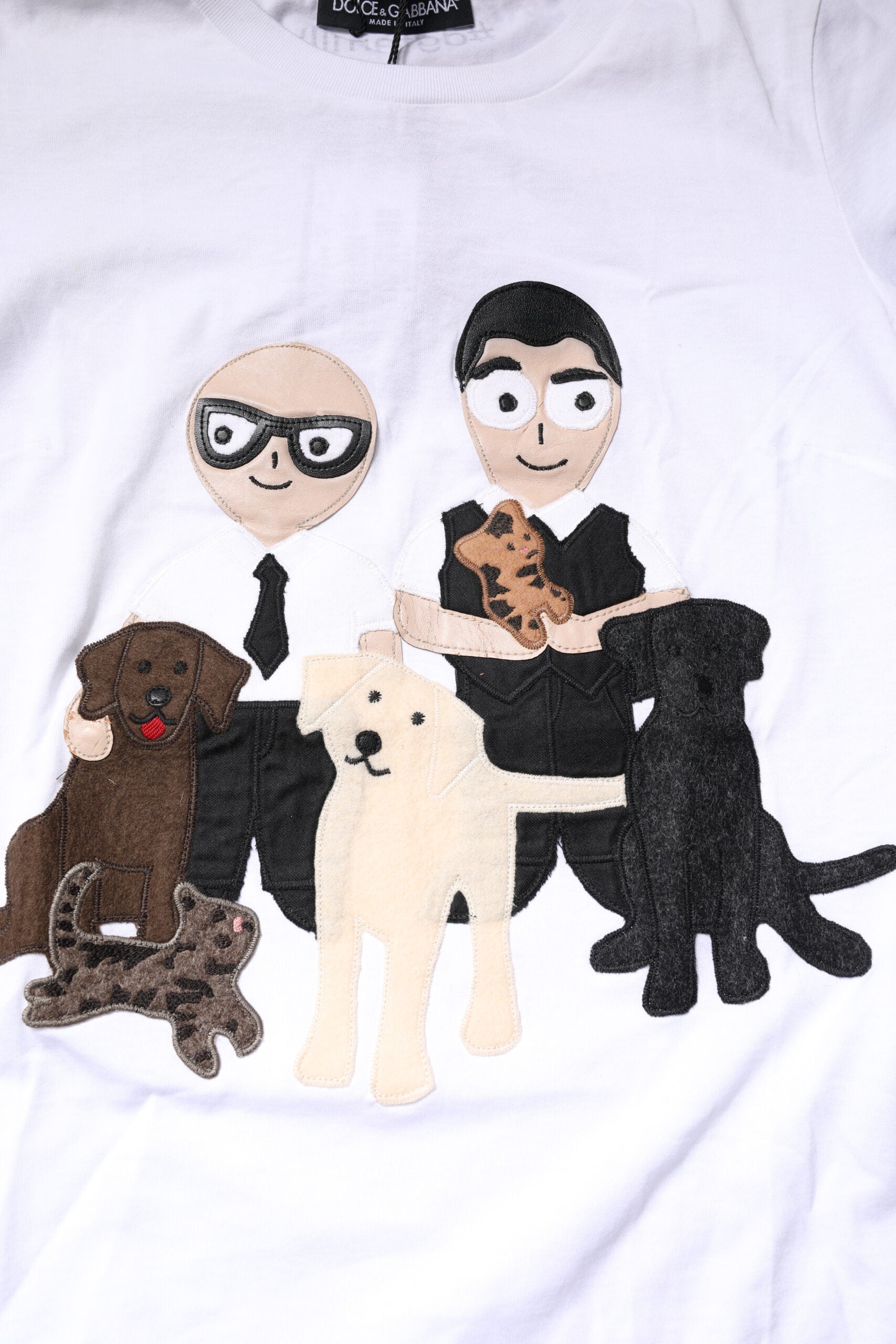 Dolce & Gabbana White Cotton #DGFAMILY Embroidery T-shirt -   -  Dolce & Gabbana.