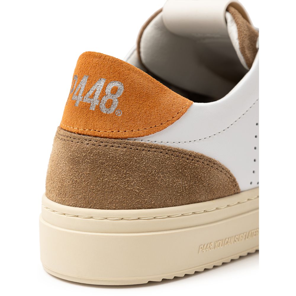 P448 White Leather Sneaker -   -  P448.
