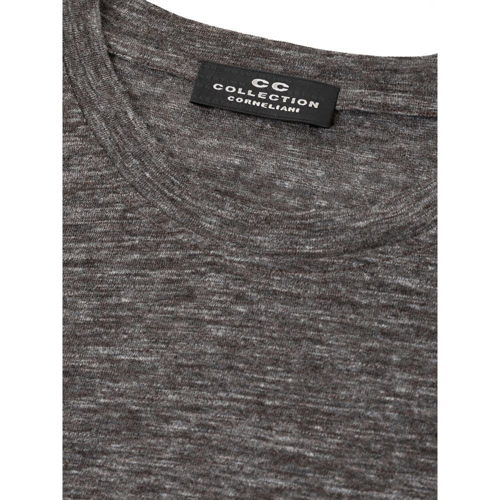 Corneliani Gray Wool T-Shirt -   -  Corneliani.