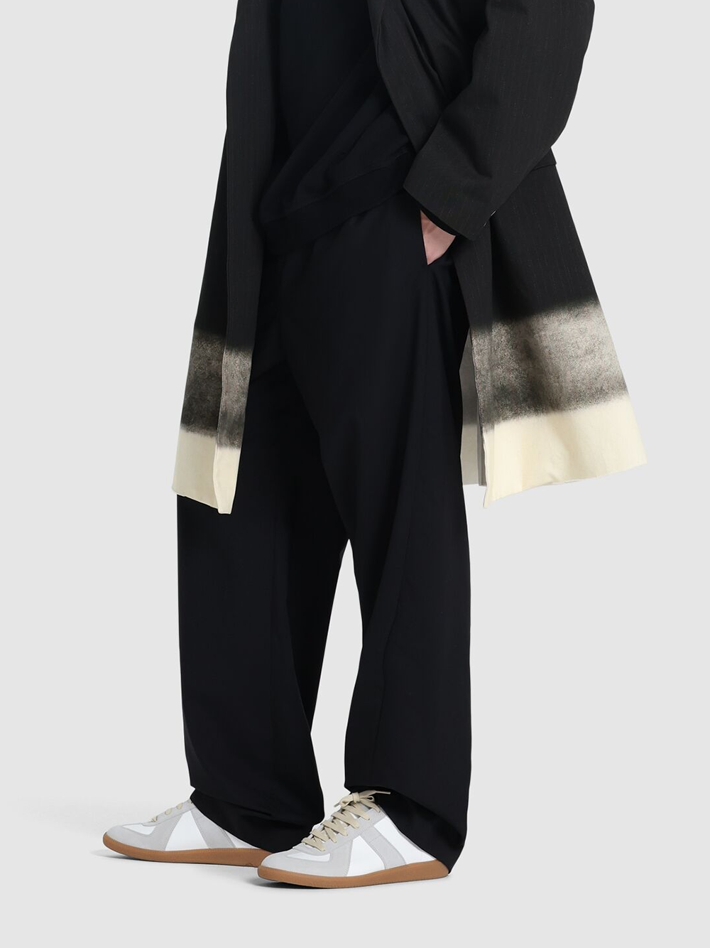 Maison Margiela Low Leather And Suede Sneakers -   -  Maison Margiela.