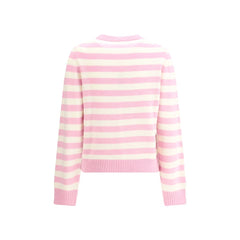 Ganni Striped sweater with rabbit -   -  Ganni.