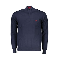 Harmont & Blaine Chic Half-Zip Blue Sweater with Embroidery Detail -   -  Harmont & Blaine.