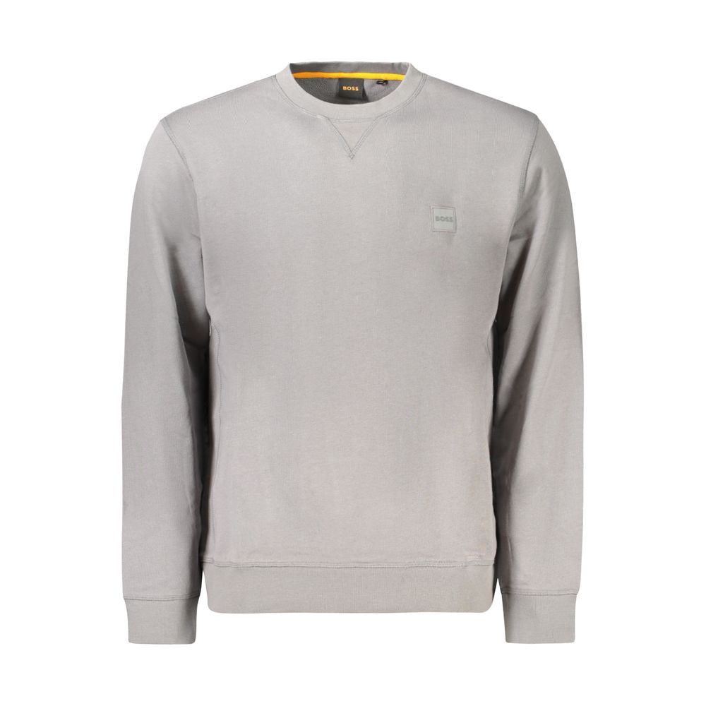 Hugo Boss Gray Cotton Men Sweater -   -  Hugo Boss.
