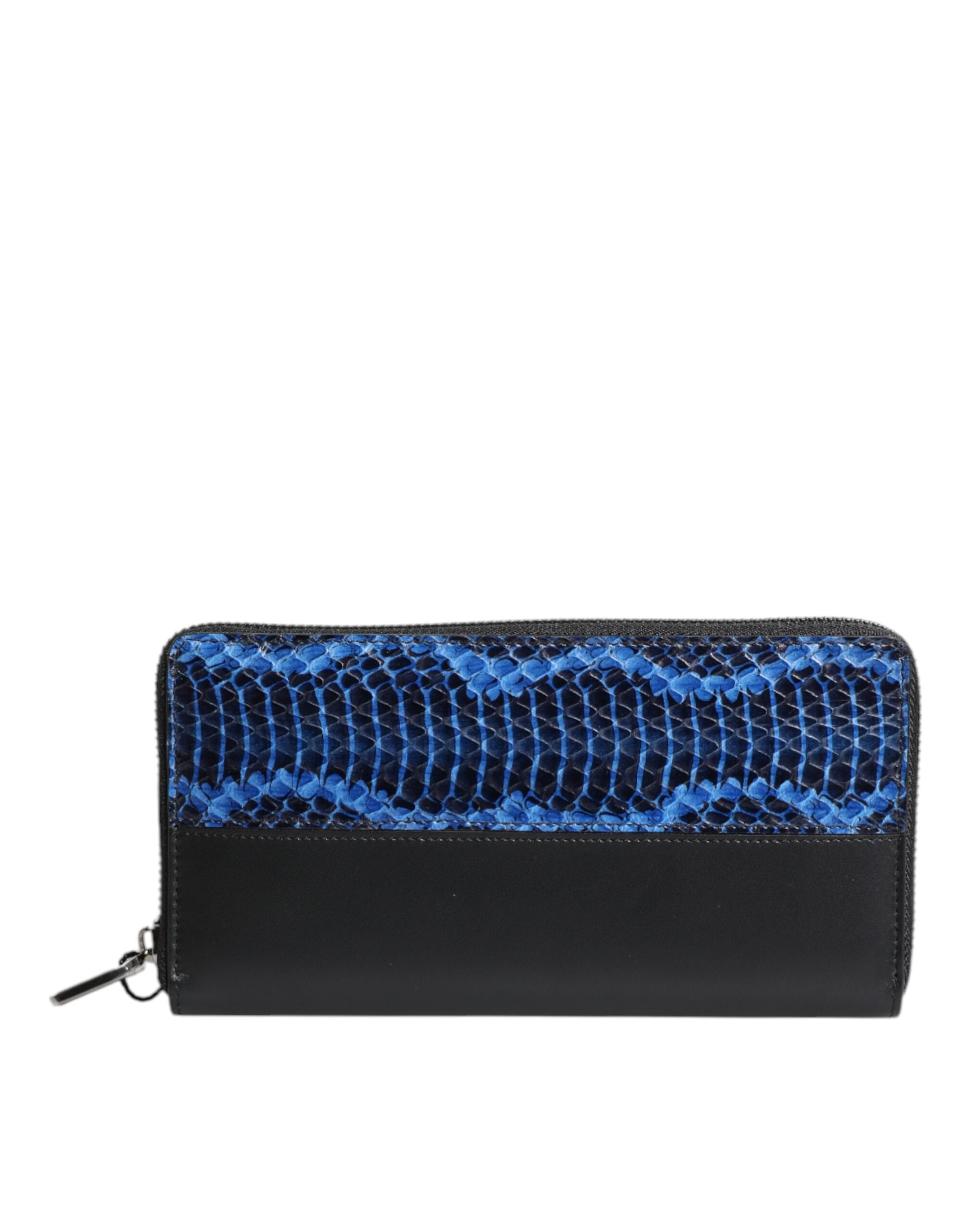 Dolce & Gabbana Black Blue Exotic Leather Embossed Continental Wallet -   -  Dolce & Gabbana.