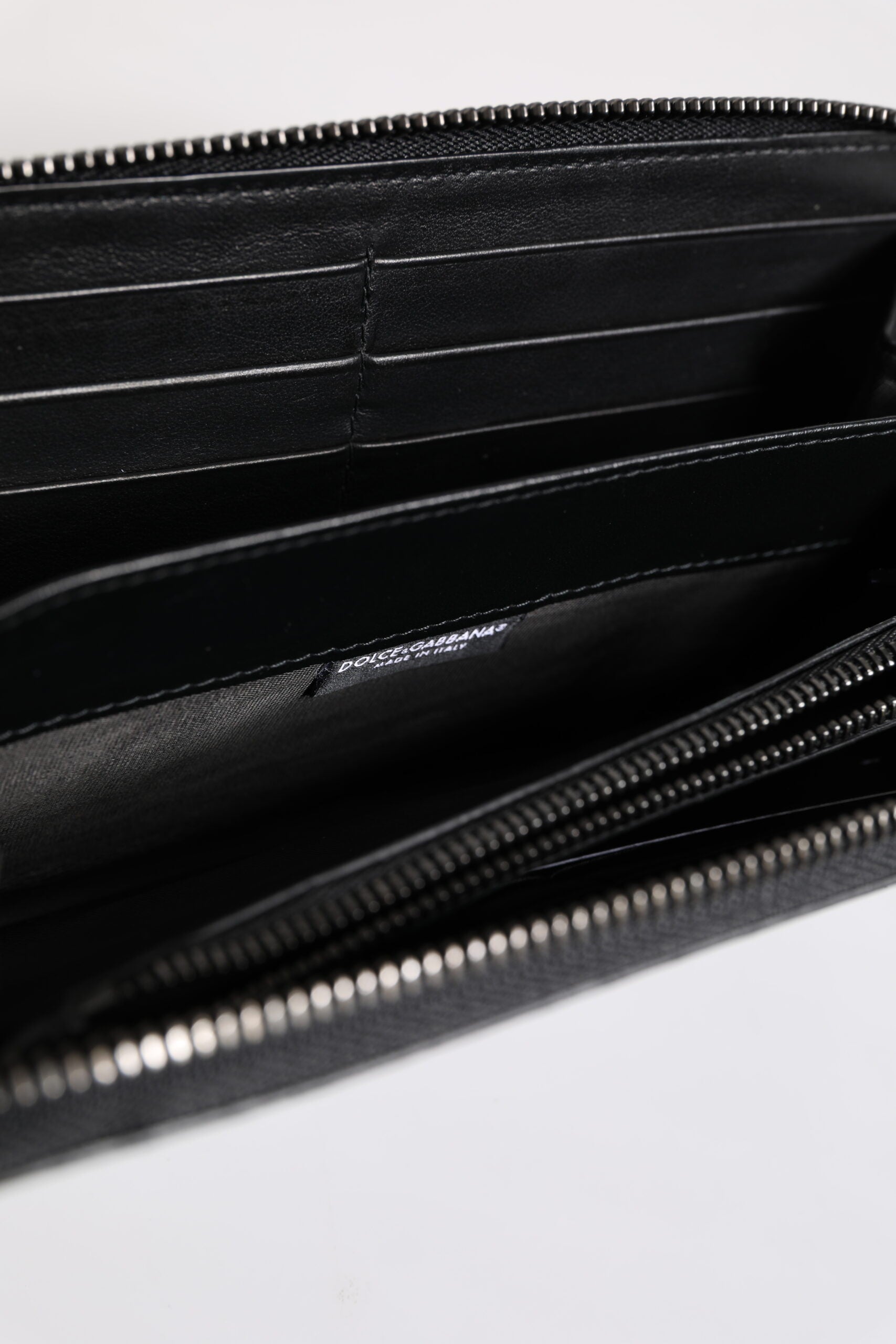 Dolce & Gabbana Black Blue Exotic Leather Embossed Continental Wallet -   -  Dolce & Gabbana.