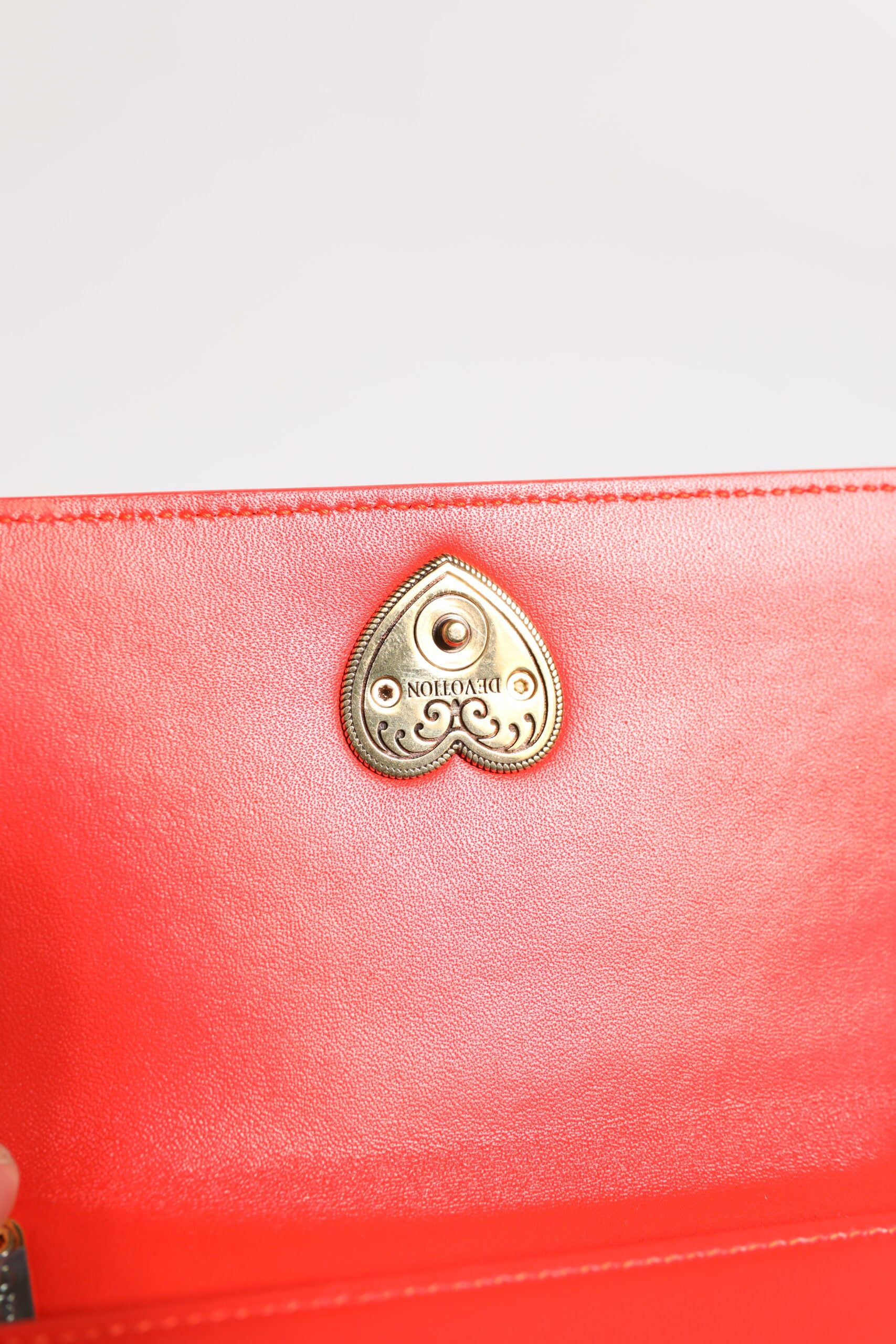 Dolce & Gabbana Red Leather Quilted Devotion Crossbody Phone Cover Bag -   -  Dolce & Gabbana.