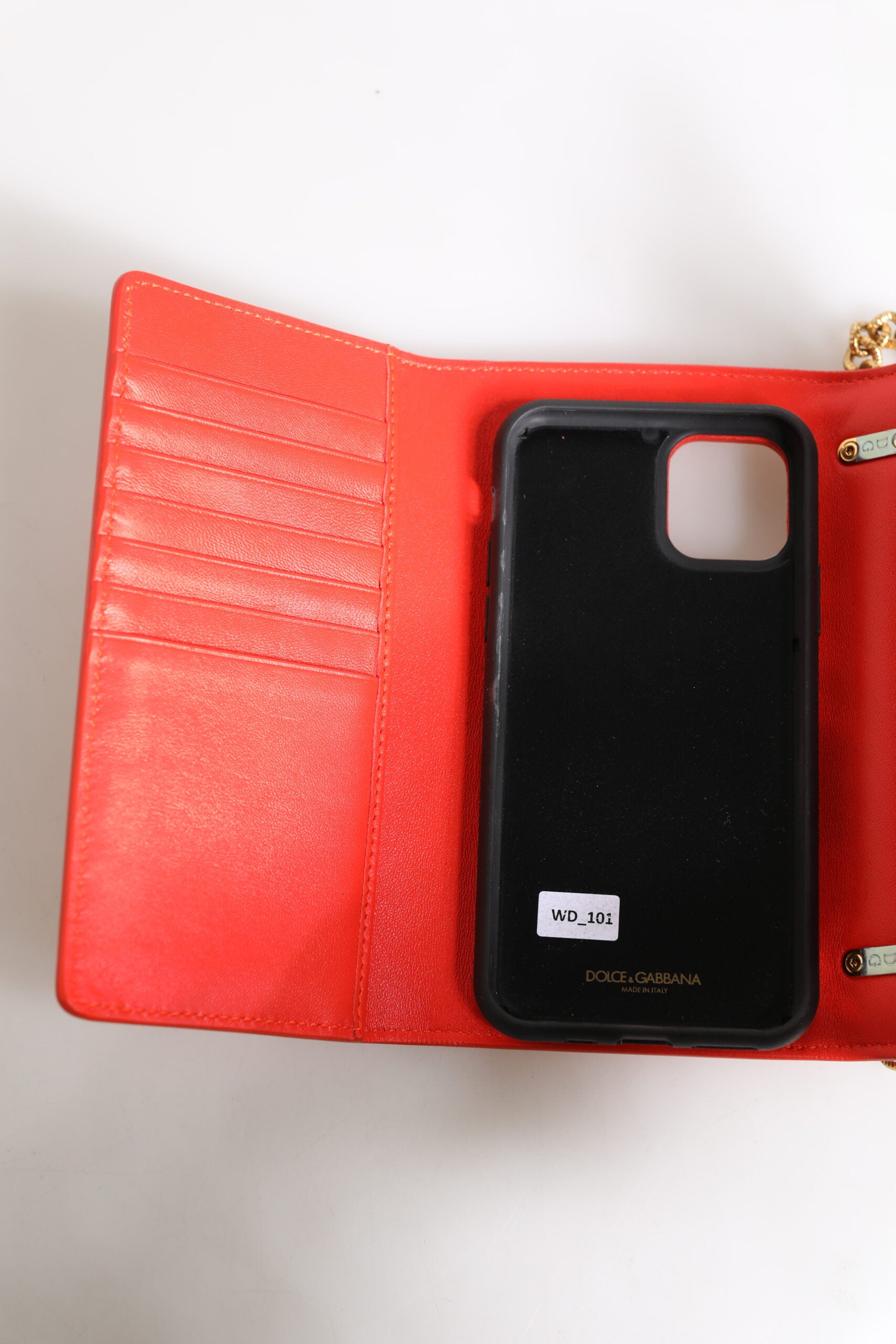Dolce & Gabbana Red Leather Quilted Devotion Crossbody Phone Cover Bag -   -  Dolce & Gabbana.