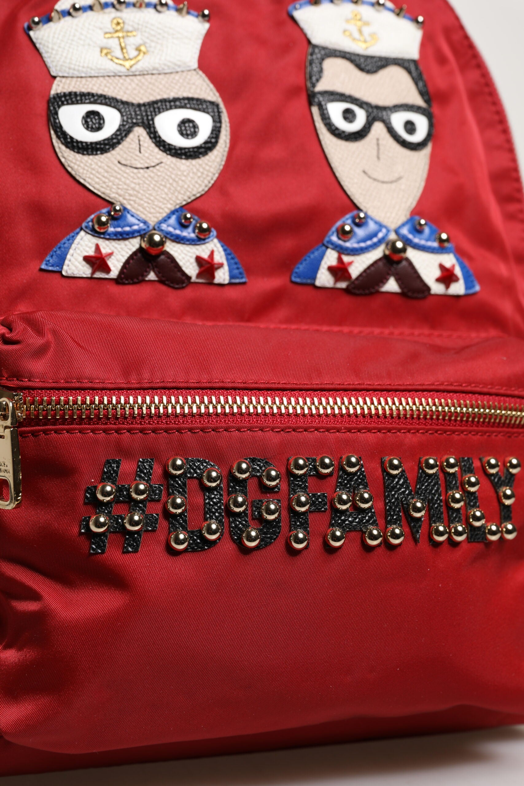 Dolce & Gabbana Red #DGFAMILY VULCANO Embellishment Backpack Bag -   -  Dolce & Gabbana.