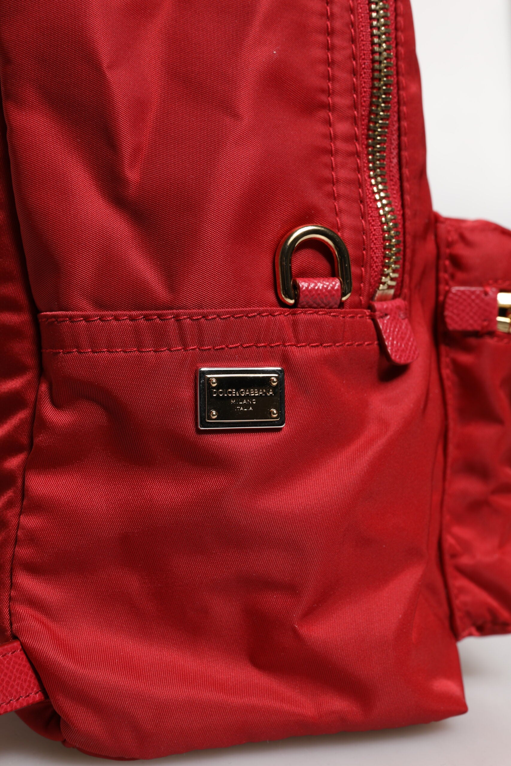 Dolce & Gabbana Red #DGFAMILY VULCANO Embellishment Backpack Bag -   -  Dolce & Gabbana.