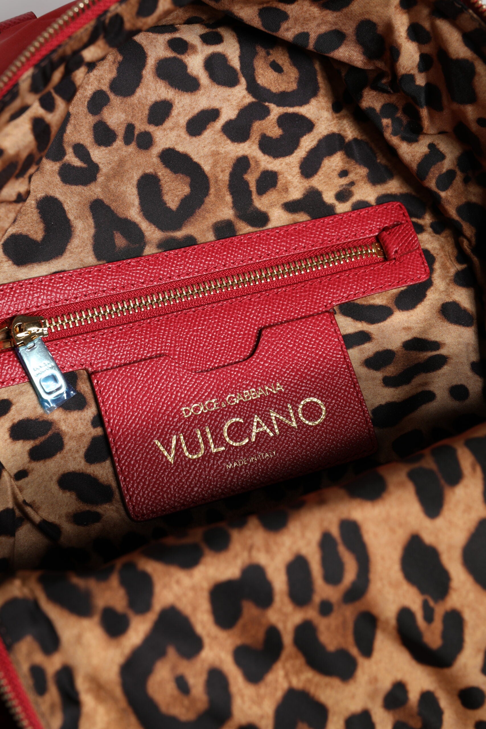 Dolce & Gabbana Red #DGFAMILY VULCANO Embellishment Backpack Bag -   -  Dolce & Gabbana.