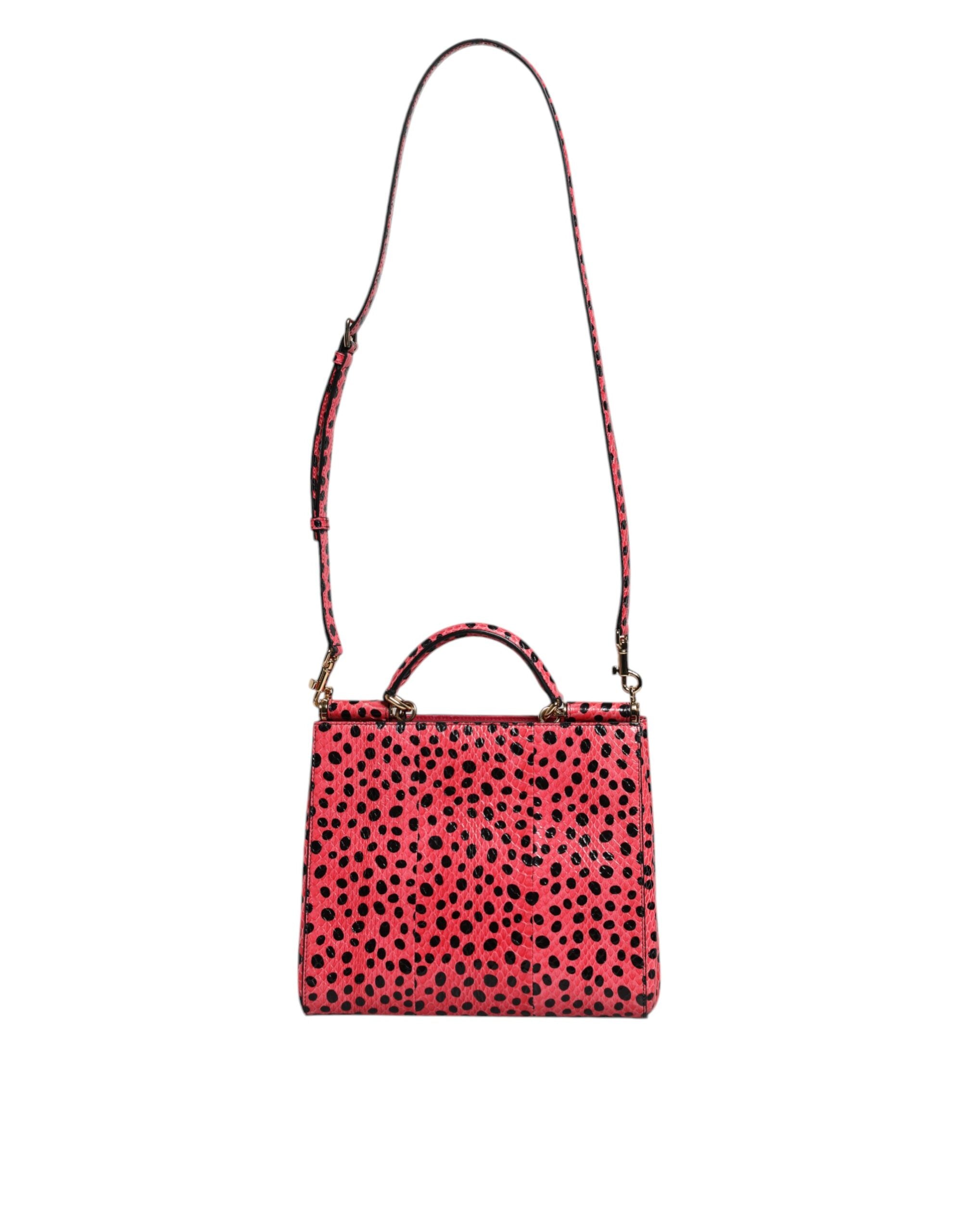 Dolce & Gabbana Pink Exotic Leather Top Handle Tote Crossbody Bag -   -  Dolce & Gabbana.
